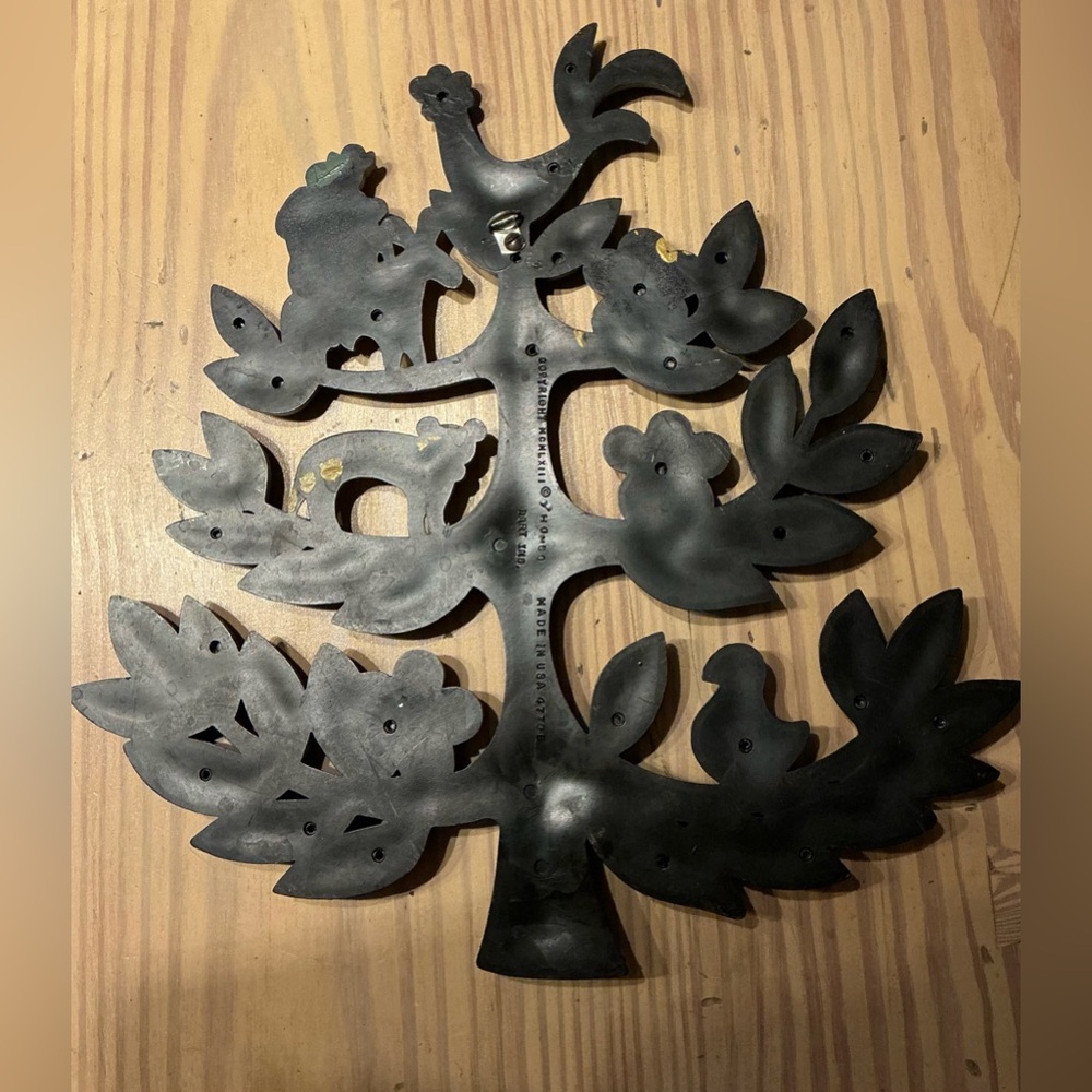 RARE Vintage Homco Tree of Life Wall Plaque 4770B MCM Folk Art 1963 Made in USA - Picture 2 of 5